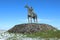 The \'Gaelic Chieftain\' sculpture by Maurice Harron, located near Boyle, County Roscommon, Ireland