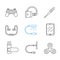 Gagdets linear icons set