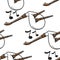 Gaida Bulgarian musical instrument seamless pattern bagpipe