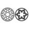 Galactic Empire emblem line and solid icon, star wars concept, imperium vector sign on white background, outline style