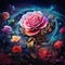 Galactic Garden: Surreal and Vibrant Art