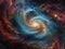 Galactic Spirals: Enchanting Nebula Vortex Display