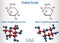 Galactose, alpha-D-galactopyranose, beta-D-galactopyranose, milk sugar molecule. Cyclic form. Structural chemical formula and