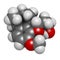 Galantamine alkaloid molecule. Found in Caucasian snowdrop, used in treatment of Alzheimer\\\'s disease. 3D rendering. Atoms are