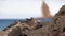 Galapagos Islands tourist destination icon Pinnacle Rock and Marine Iguana