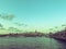 The Galata Bridge and the Galata Tower on the Bosphorus in Istanbul, Turkey. Istanbul views with many seagulls and cloudy sky.