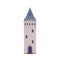 Galata Tower as Turkey Building and Attraction Place Vector Illustration