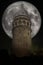 Galata tower, Istanbul at the full moon