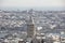 Galata tower in Istanbul, Turkey. Aerial view of landmark at golden hour with beautiful sunlight. Snow and winter season view in