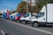 Galati, Romania - September 13, 2019: White Iveco Daily fleet front view