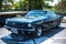 Galati, Romania - September 15, 2019: Black Ford Mustang 1966 convertible front view