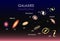 Galaxies Classifications Set Vector Illustration