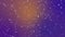 Galaxy animation with light particle stars on purple orange gradient background