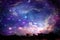 Galaxy back on night cloud sunset sky silhouette dry tree