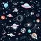 Galaxy constilation seamless pattern print