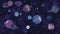 Galaxy constilation seamless pattern simulating the night sky with Mystical and Astrology elements, generative AI