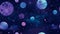 Galaxy constilation seamless pattern simulating the night sky with Mystical and Astrology elements, generative AI