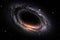 Galaxy in free space. Elements of this image furnished by NASA, A monster black hole glowing in deep space, AI Generated