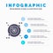 Galaxy, Orbit, Space Solid Icon Infographics 5 Steps Presentation Background