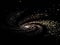 Galaxy with plenty of stars orbiting a central point, amazing starry sky