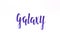 Galaxy - purple inscription hand lettering