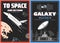 Galaxy research, outer space exploration poster