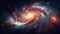 Galaxy supernova nebular background of the universe celestial stars in the night sky during a cosmic event forming spiral arms and