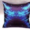 A galaxy themed throw pillow on satin fabric created with generative Ai