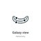 Galaxy view vector icon on white background. Flat vector galaxy view icon symbol sign from modern astronomy collection for mobile