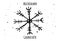 Galdrastafir Aegishjalmur. Magic Navigation Compass of ancient Icelandic Vikings with scandinavian runes.