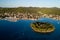 Galevac islet and Preko town, Ugljan island, Croatia