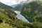 Galgenbichl dam and reservoir in the Hohe Tauern. Carinthia. Austria