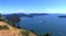 Galiano Island, British Columbia Landscape Panorama of Southern Gulf Islands from Mount Galiano, Canada