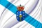 Galicia waving flag illustration.