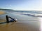 Galician beach landscape, Galicia, Spain. Do Rostro beach