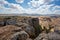 Galilee mountains agricultural valley. Arbel cliff. Low Galilee, Israel