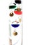 Galileo thermometer with glass balls isolated on white showing t