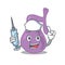 Gall bladder humble nurse mascot design with a syringe