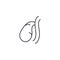 Gall bladder linear icon concept. Gall bladder line vector sign, symbol, illustration.