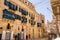 Gallarija, the typical blue closed balconies in Valletta, Malta