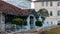 Galle fort library front entrance t view from behind the forts elevated grass pathway