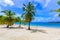 Galleon Beach on  Caribbean island Antigua, English Harbour, paradise bay at tropical island in the Caribbean Sea