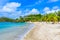 Galleon Beach on  Caribbean island Antigua, English Harbour, paradise bay at tropical island in the Caribbean Sea