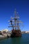 Galleon in the seaport of the ancient city of Cadiz.