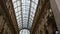 Galleria Vittorio Emanuele II, panoramic glass roof in shopping mall, landmark