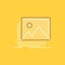 gallery, image, landscape, nature, photo Flat Line Filled Icon. Beautiful Logo button over yellow background for UI and UX,