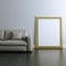 Gallery interior Design With Golden Carved Frame