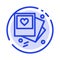 Gallery, Photo, Love, Wedding Blue Dotted Line Line Icon