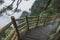 Gallery road on cliff on Mingyue Mountain, China