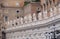 Gallery of saints, fragment of colonnade of St. Peters Basilica, Rome